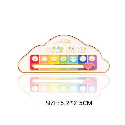 Mood Conversion Energy Brooch for Women Men My Social Battery Badge Expression Pins Brooches on Clothes