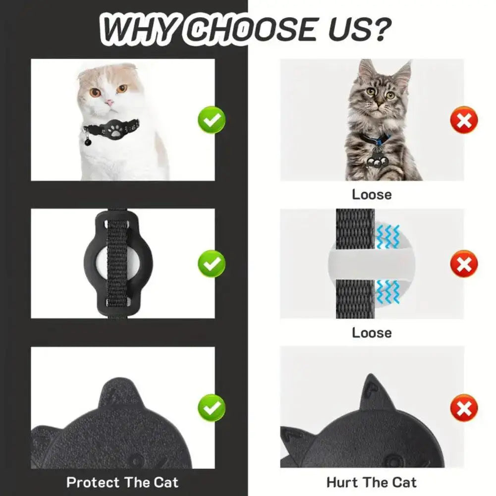 Cat GPS Tracker Collar, Reflective, Waterproof, Real-Time Location Finder