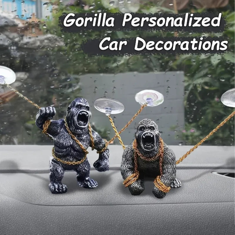 Gorilla Car Dashboard Ornament, Roaring Design, Car and Home Decoration