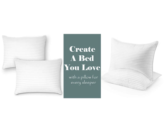 Hotel-Quality Pillows, Pack of 2, Standard UK Size, Cooling Microfiber