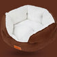 Calming Pet Basket Bed, Machine Washable, Soft Cushion for Cats and Dogs