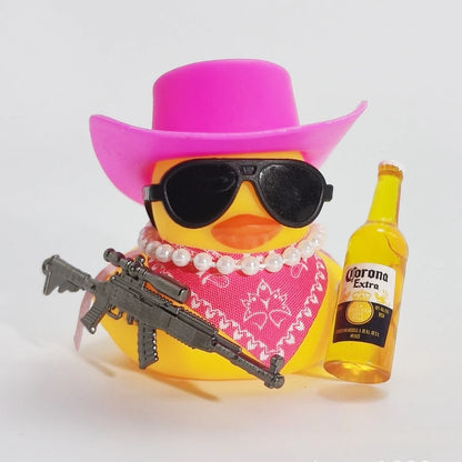 Cowboy Rubber Duck Car Ornament, Quirky Dashboard Decoration, Funny Gift