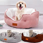 Calming Pet Basket Bed, Machine Washable, Soft Cushion for Cats and Dogs