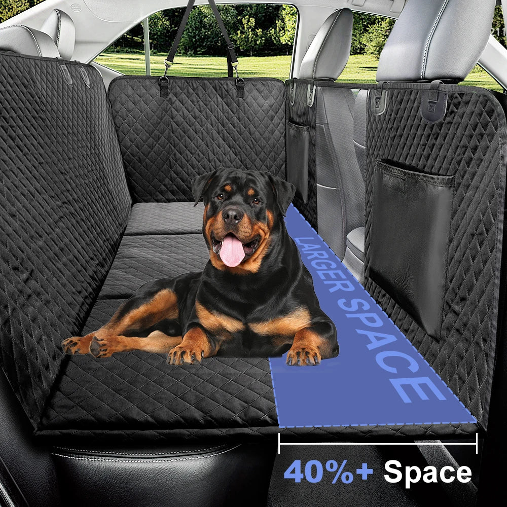Dog Back Seat Extender Cover, Waterproof Hard Bottom, Safety Hammock for Dogs