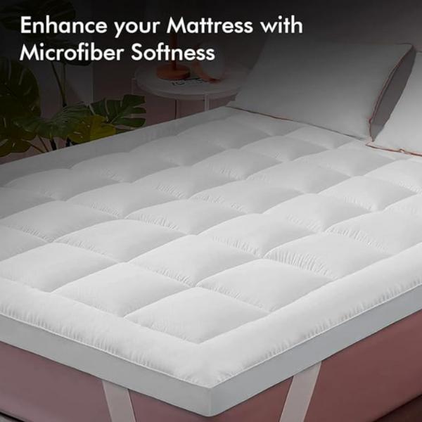 Microfiber Mattress Topper, Plush Comfort Layer for Better Sleep