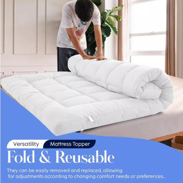 Microfiber Mattress Topper, Plush Comfort Layer for Better Sleep