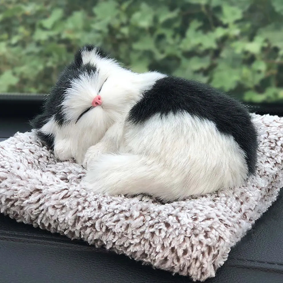 Plush Cat and Dog Dashboard Ornament, Cute Car Interior Decoration, Gift Idea