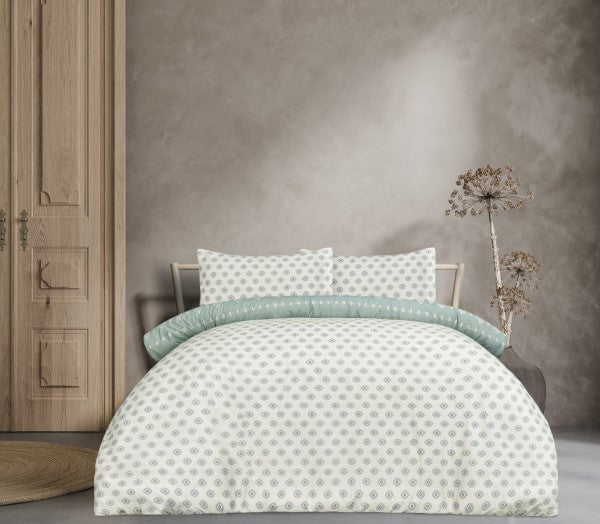 Reversible Microfiber Duvet Cover Set with Pillowcases, Super Soft, Easy Care