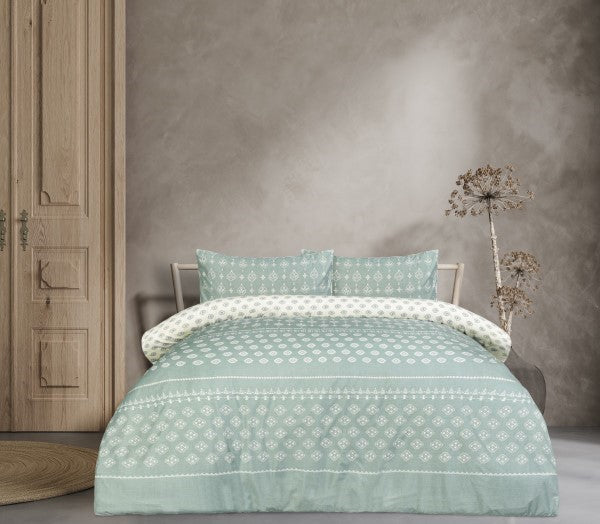 Reversible Microfiber Duvet Cover Set with Pillowcases, Super Soft, Easy Care
