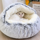 Hooded Nest Bed, Plush Fleece Warmth for Cats and Small Dogs
