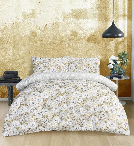 Reversible Microfiber Duvet Cover Set with Pillowcases, Super Soft, Easy Care