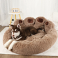 Paw-Shaped Pet Bed, Soft Plush, Non-Slip Base, Cats and Dogs