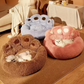 Paw-Shaped Pet Bed, Soft Plush, Non-Slip Base, Cats and Dogs