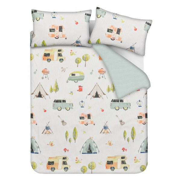 Reversible Microfiber Duvet Cover Set with Pillowcases, Super Soft, Easy Care