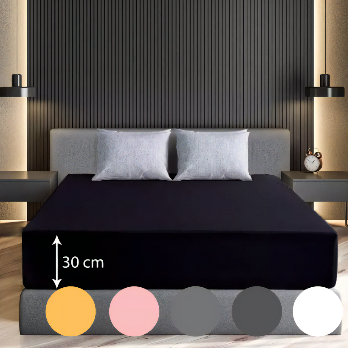 Deep-Fit Bed Sheets, 30cm Extra Deep, T200 Cotton Blend