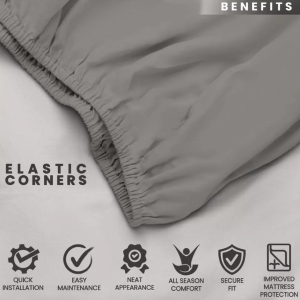 Deep-Fit Bed Sheets, 30cm Extra Deep, T200 Cotton Blend