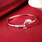 925 Sterling Silver Dolphin Bangle, Adjustable, Cute Gift for Women and Girls