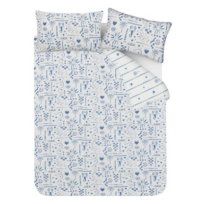 Reversible Microfiber Duvet Cover Set with Pillowcases, Super Soft, Easy Care