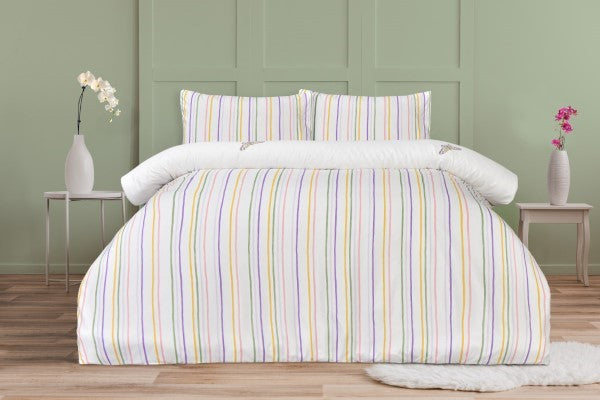 Reversible Microfiber Duvet Cover Set with Pillowcases, Super Soft, Easy Care