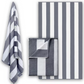 Stripe Pool Towels, 70x150cm, Egyptian Cotton, Quick-Dry