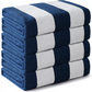 Stripe Pool Towels, 70x150cm, Egyptian Cotton, Quick-Dry