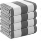 Stripe Pool Towels, 70x150cm, Egyptian Cotton, Quick-Dry