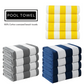 Stripe Pool Towels, 70x150cm, Egyptian Cotton, Quick-Dry