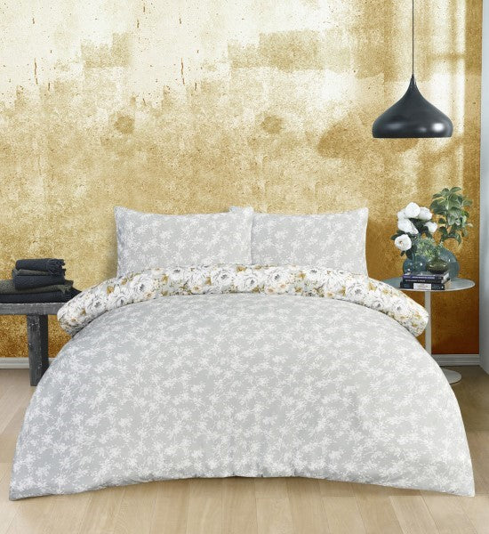 Reversible Microfiber Duvet Cover Set with Pillowcases, Super Soft, Easy Care