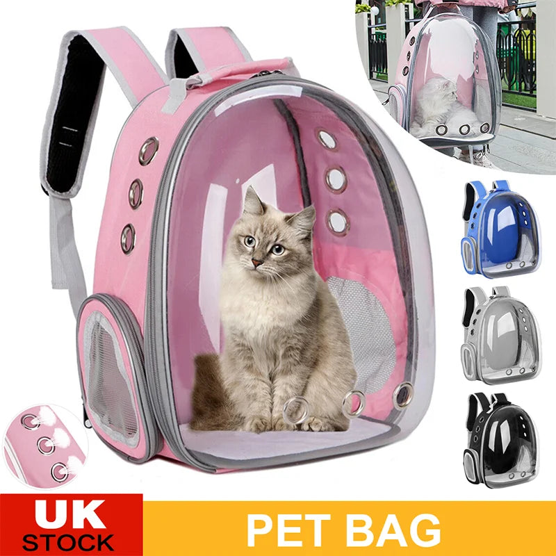 Space-Capsule Pet Backpack, Breathable Bubble Carrier for Cats and Small Animals
