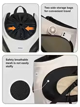 Front Chest Pet Carrier Backpack, Breathable, Hands-Free for Cats and Dogs