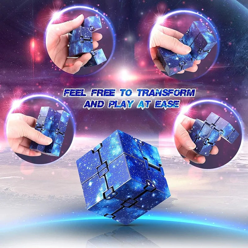 Infinity Flip Cube Fidget Toy, ADHD and Anxiety Relief, Kids and Adults