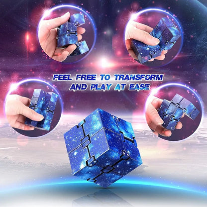 Infinity Flip Cube Fidget Toy, ADHD and Anxiety Relief, Kids and Adults