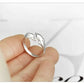 925 Silver Double Dolphin Ring, Adjustable Open Band, Love Gift for Women
