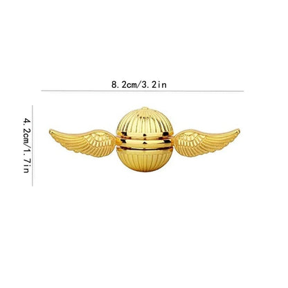 Angel Wings Metal Fidget Spinner, Gold Finish, Anti-Stress Hand Spinner Gift