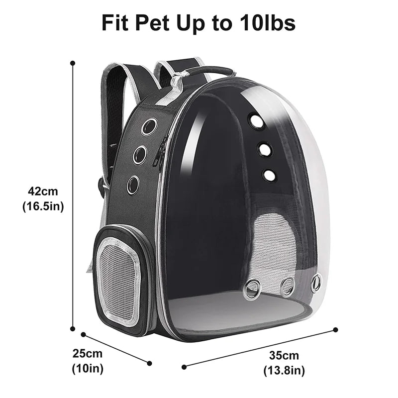 Space-Capsule Pet Backpack, Breathable Bubble Carrier for Cats and Small Animals