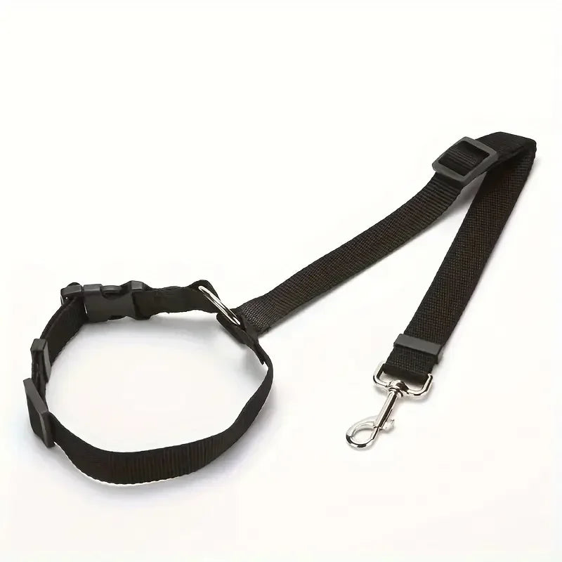Pet Car Seat Belt and Headrest Restraint, Adjustable Safety Harness for Dogs and Cats