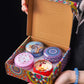 Arabian-Pattern Scented Candle Gift Set, 4 Jars, Smokeless, Romantic Fragrance