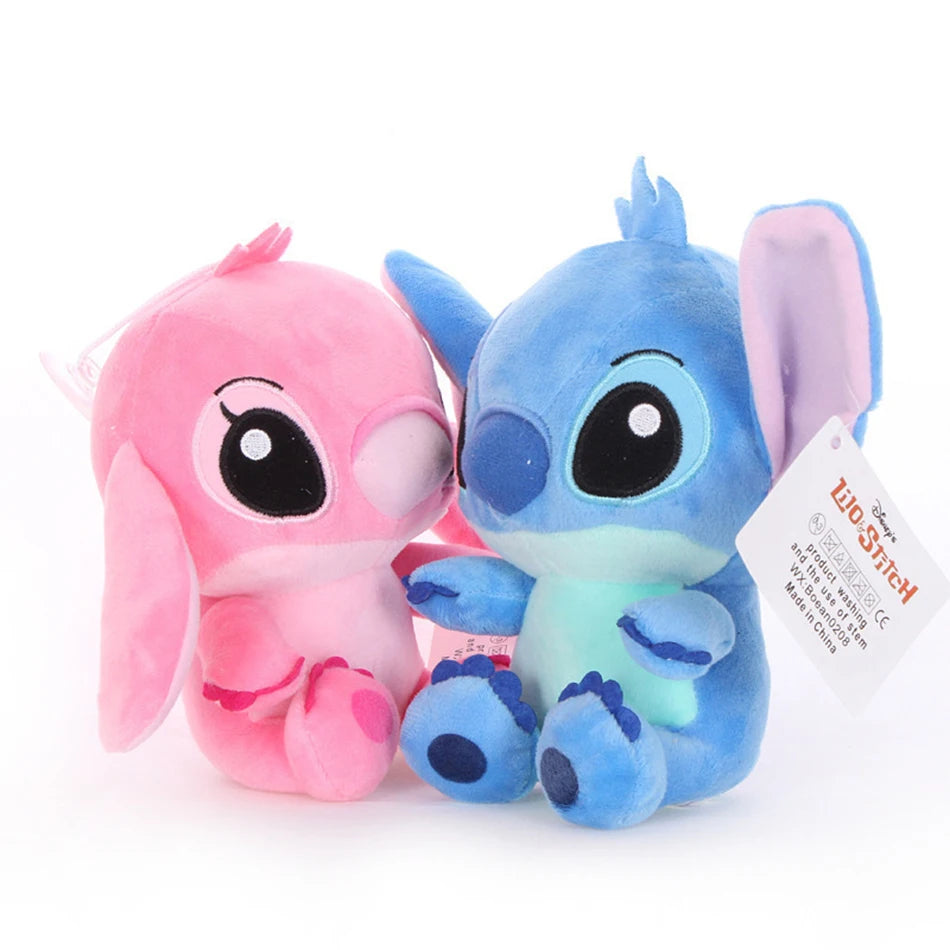 Blue and Pink Stitch Plush Stuffed Toy, Anime Character Doll, Gift for Kids