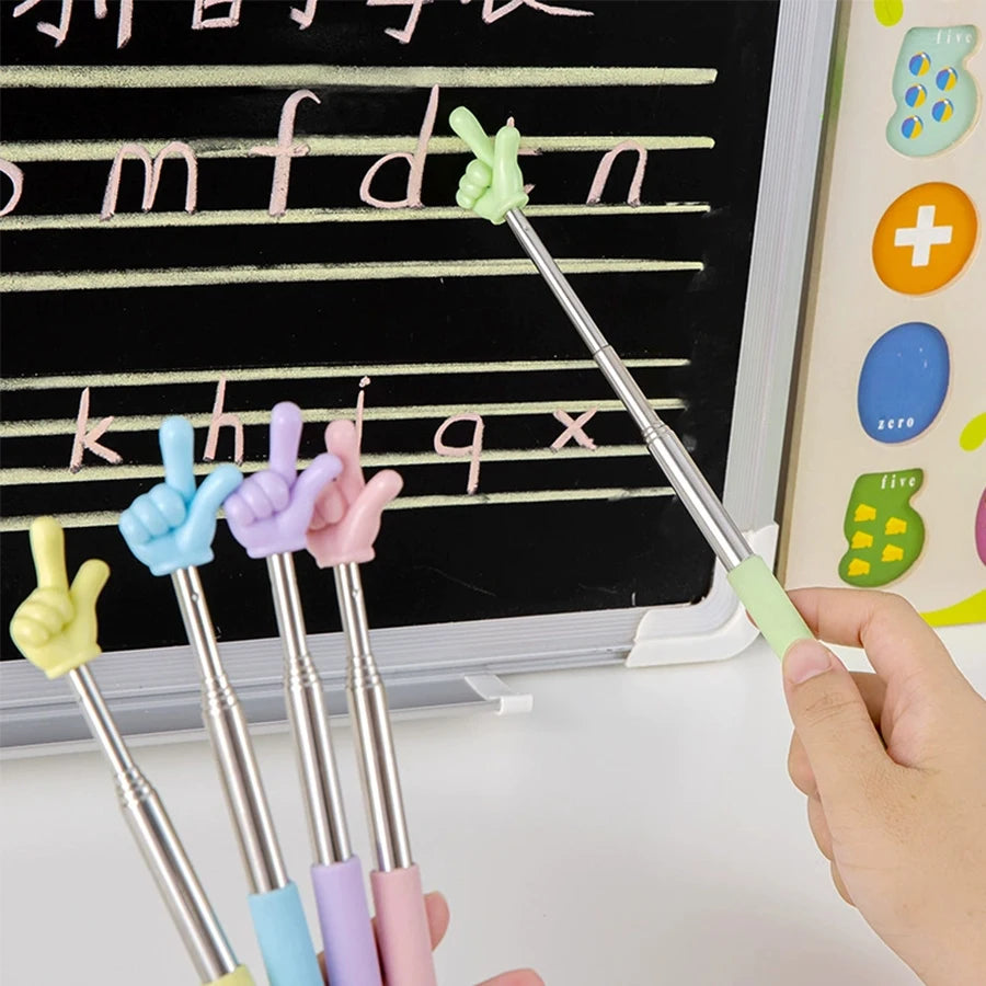 Retractable Finger Pointer Stick, Stainless Steel, Telescopic, Teachers and Presenters