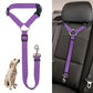 Pet Car Seat Belt and Headrest Restraint, Adjustable Safety Harness for Dogs and Cats