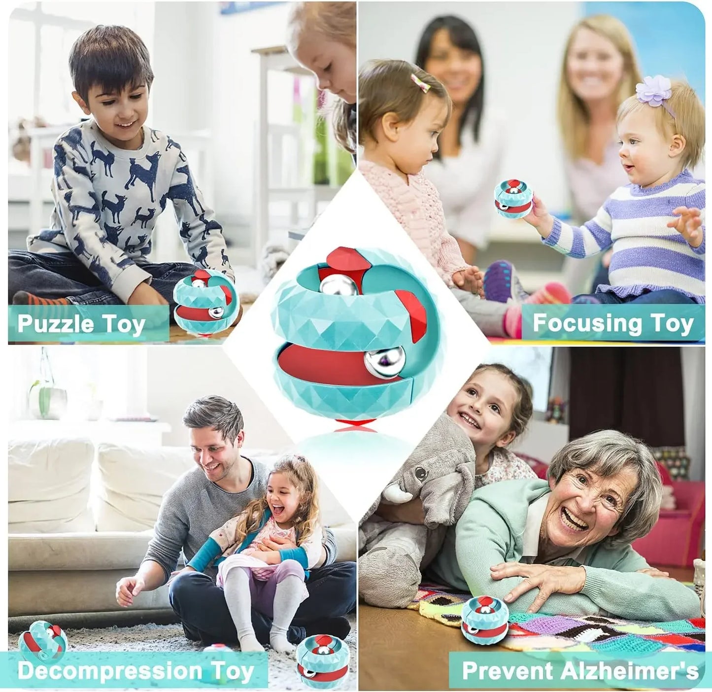 Orbit Ball Fidget Cube, Anti-Stress Sensory Toy for Kids, Focus and Calm