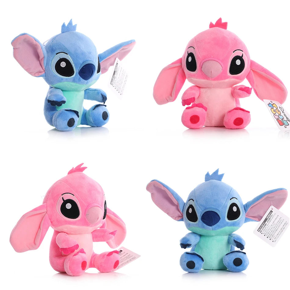 Blue and Pink Stitch Plush Stuffed Toy, Anime Character Doll, Gift for Kids
