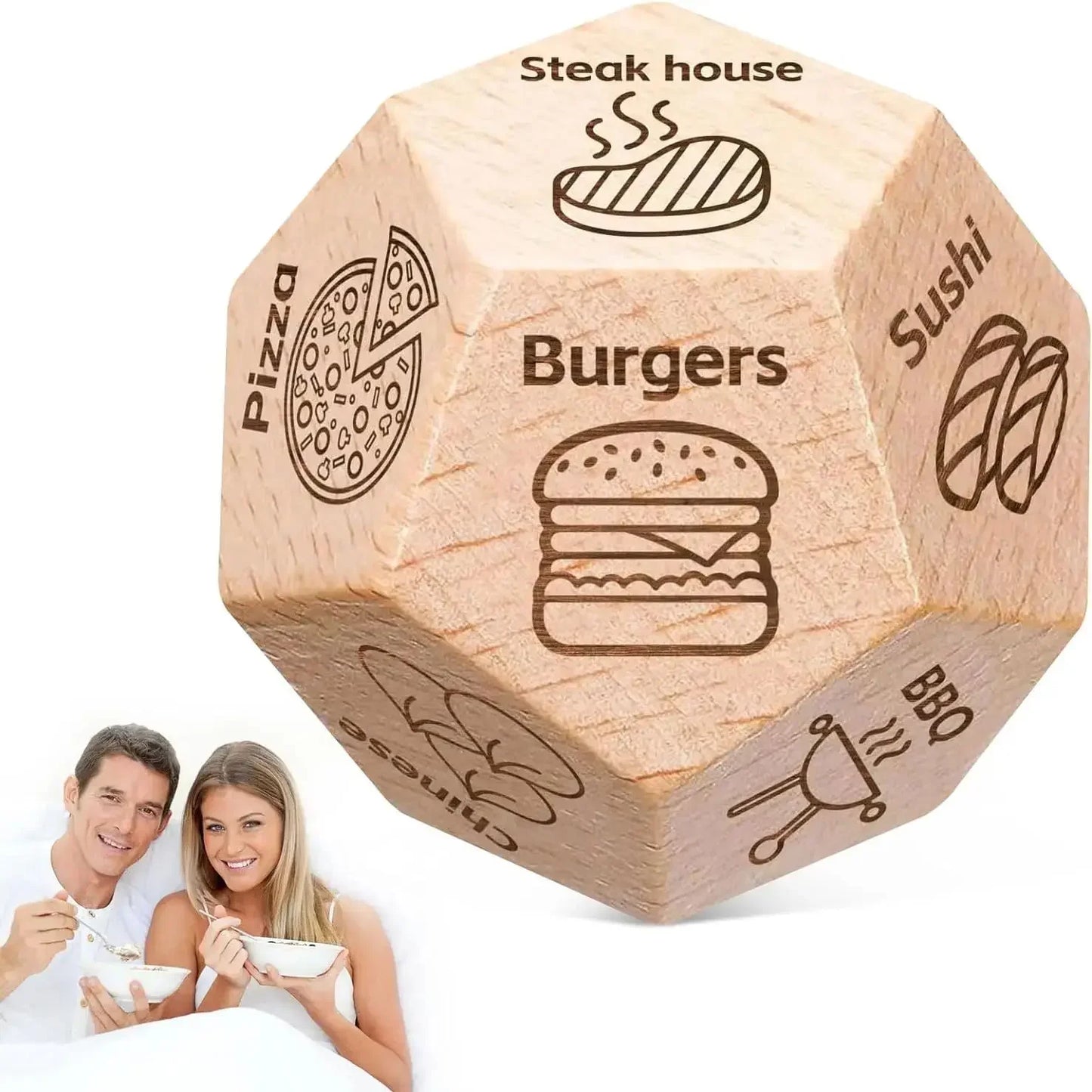 Couples Decision Dice, Food and Date Night Game, Funny Gift for Him and Her