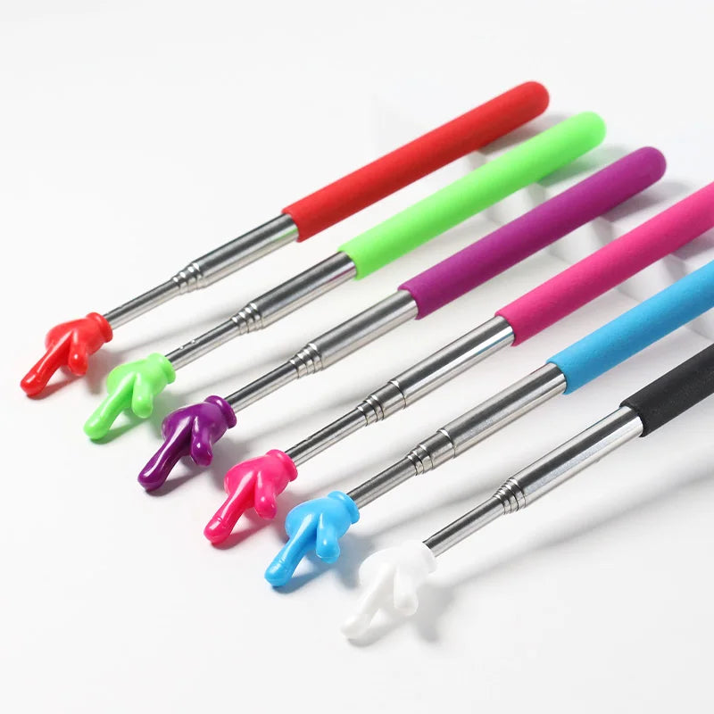Retractable Finger Pointer Stick, Stainless Steel, Telescopic, Teachers and Presenters