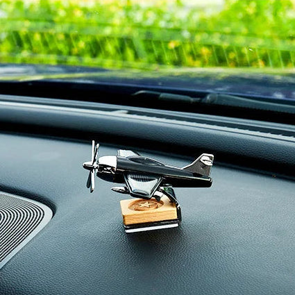 Solar-Powered Airplane Car Air Freshener, Dashboard Ornament and Perfume Diffuser