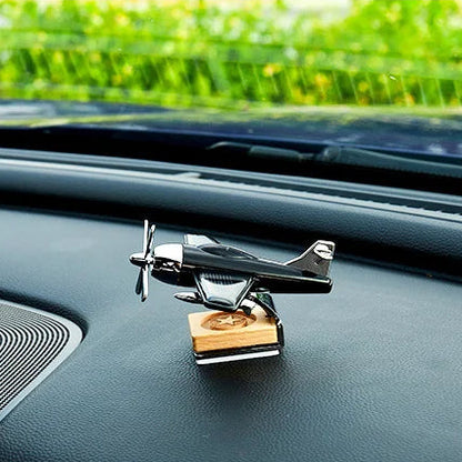 Solar-Powered Airplane Car Air Freshener, Dashboard Ornament and Perfume Diffuser