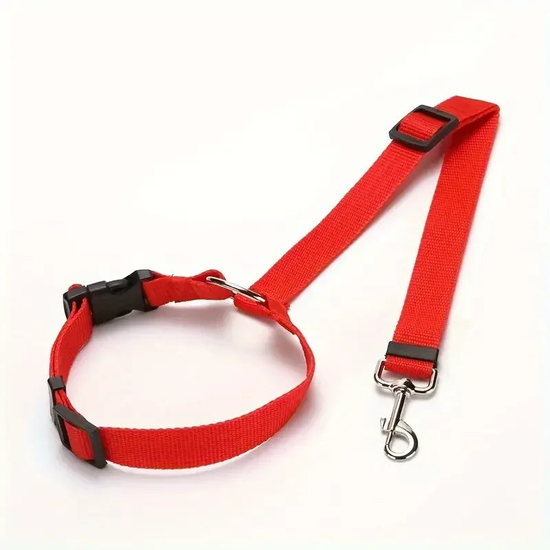 Pet Car Seat Belt and Headrest Restraint, Adjustable Safety Harness for Dogs and Cats