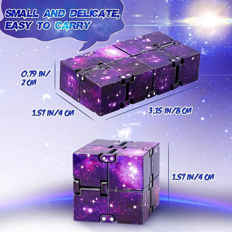 Infinity Flip Cube Fidget Toy, ADHD and Anxiety Relief, Kids and Adults