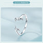 925 Silver Dachshund Dog Ring, Adjustable Open Band, Animal Jewellery Gift