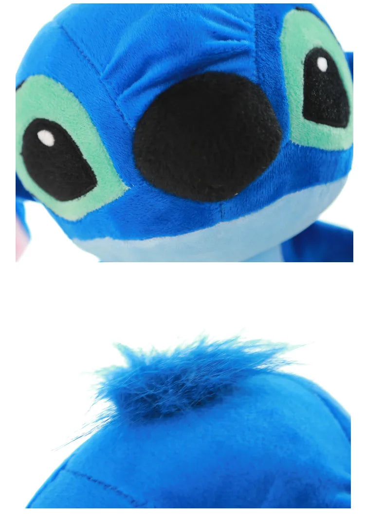 Blue and Pink Stitch Plush Stuffed Toy, Anime Character Doll, Gift for Kids